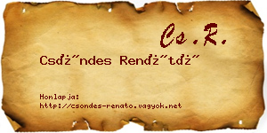 Csöndes Renátó névjegykártya
